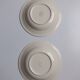 2 beige and gold Villeroy and Boch plates with flowers