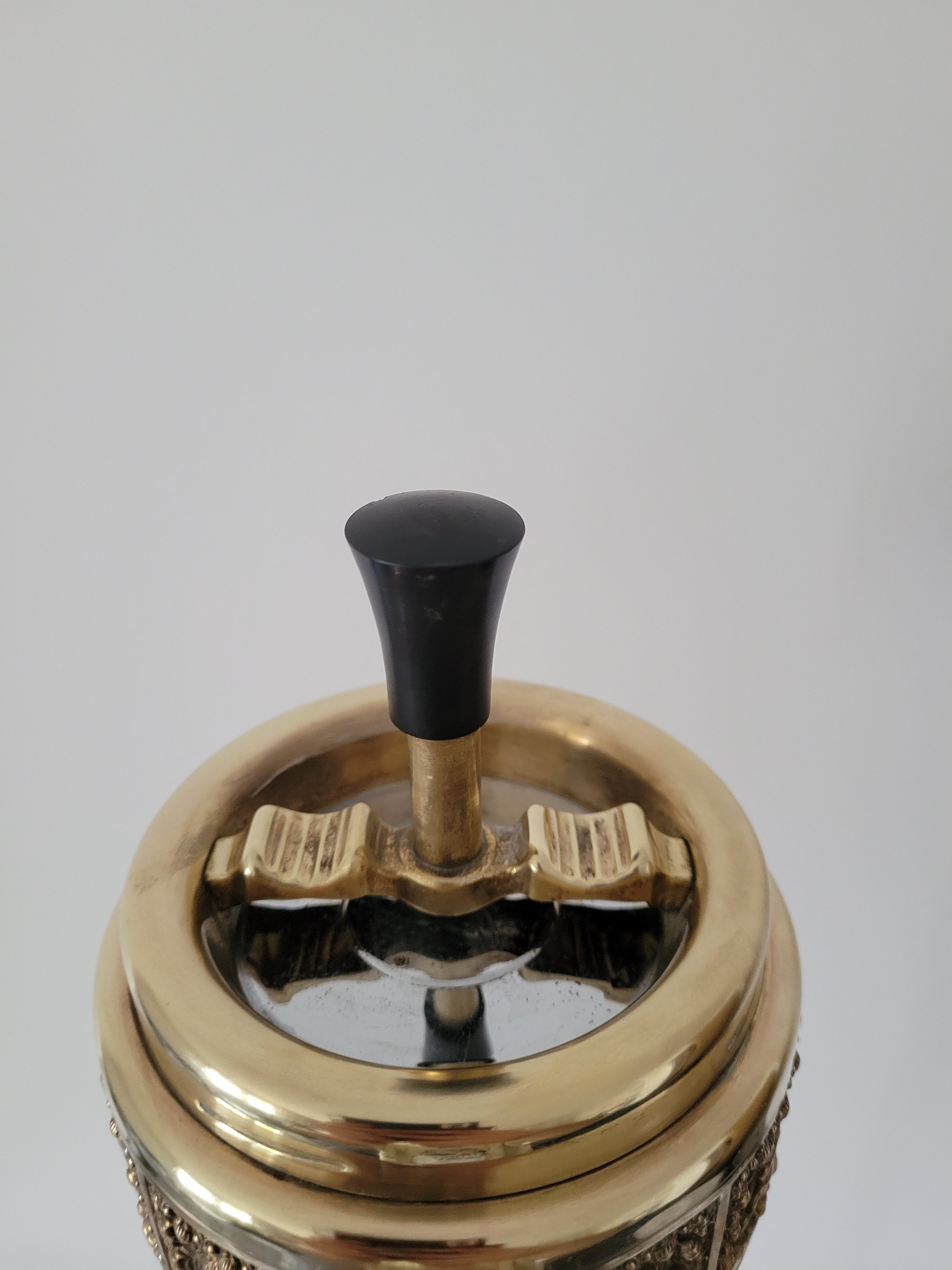 Brass standing ashtray