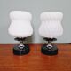 Pair of glass bedside lamps, 1970s