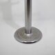 Square bistro dining table, wood, chrome and cast iron