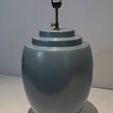 Blue ceramic lamp by Kosta