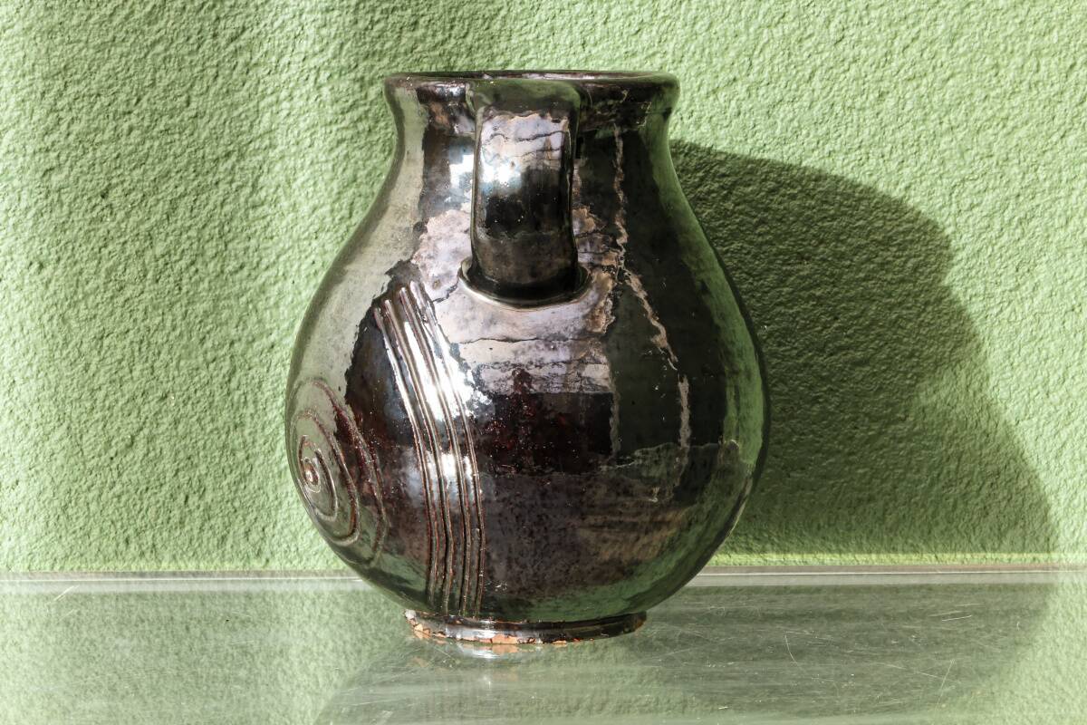 Glazed terracotta vase, 1950s