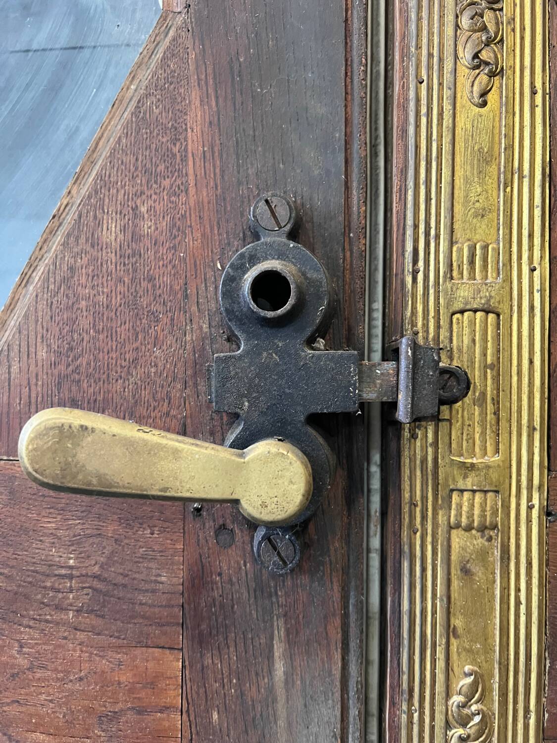 Porte vitrée Art Déco à double battant