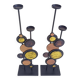 Large Mid-Century Italian Wrought Iron Candelabra, Psychedelic Design, 1970s