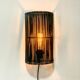Black rattan wall light