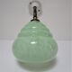 Wall lamp Art Deco porcelain brass glass Clichy almond green