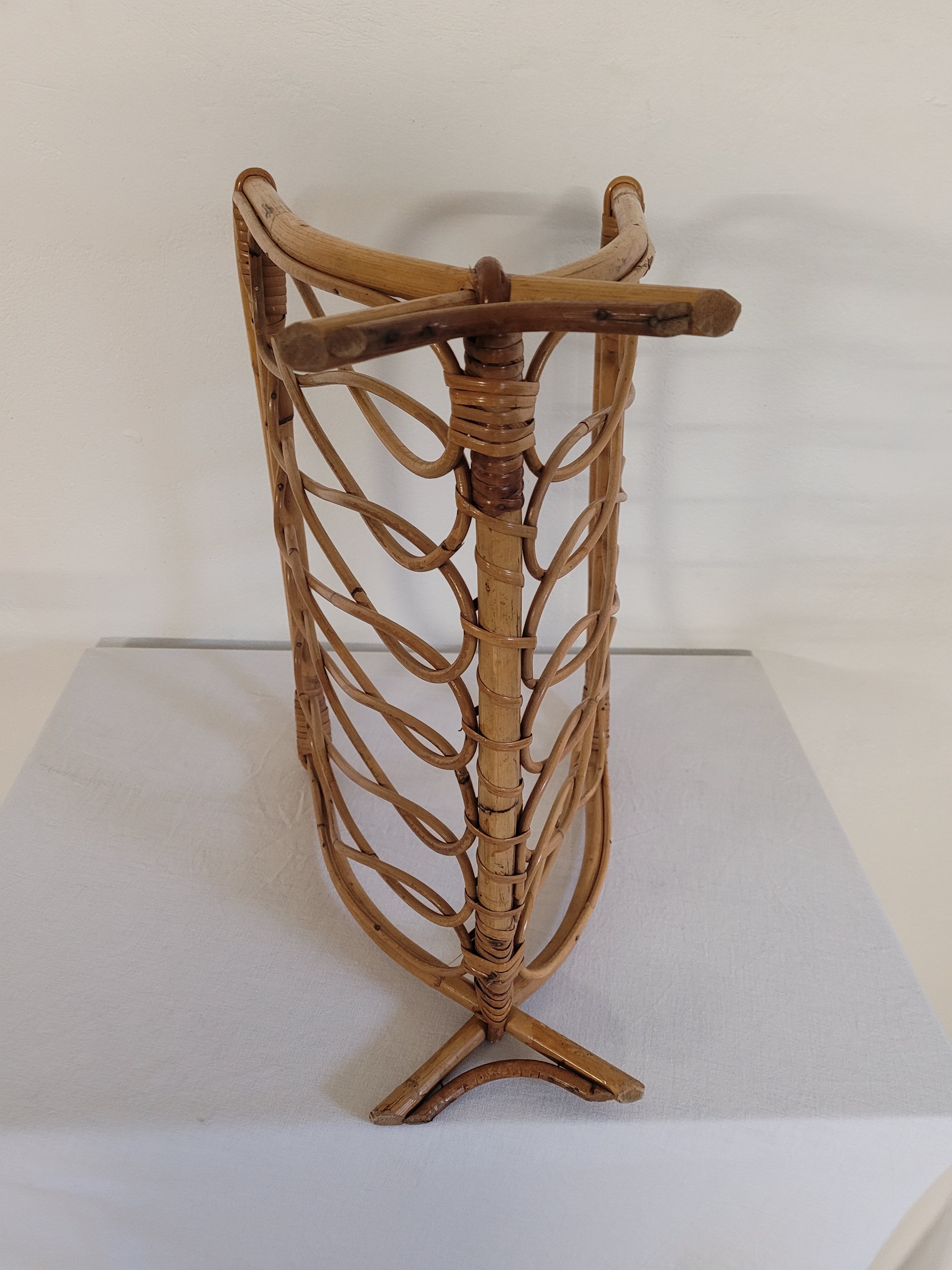 Rattan magazine holder