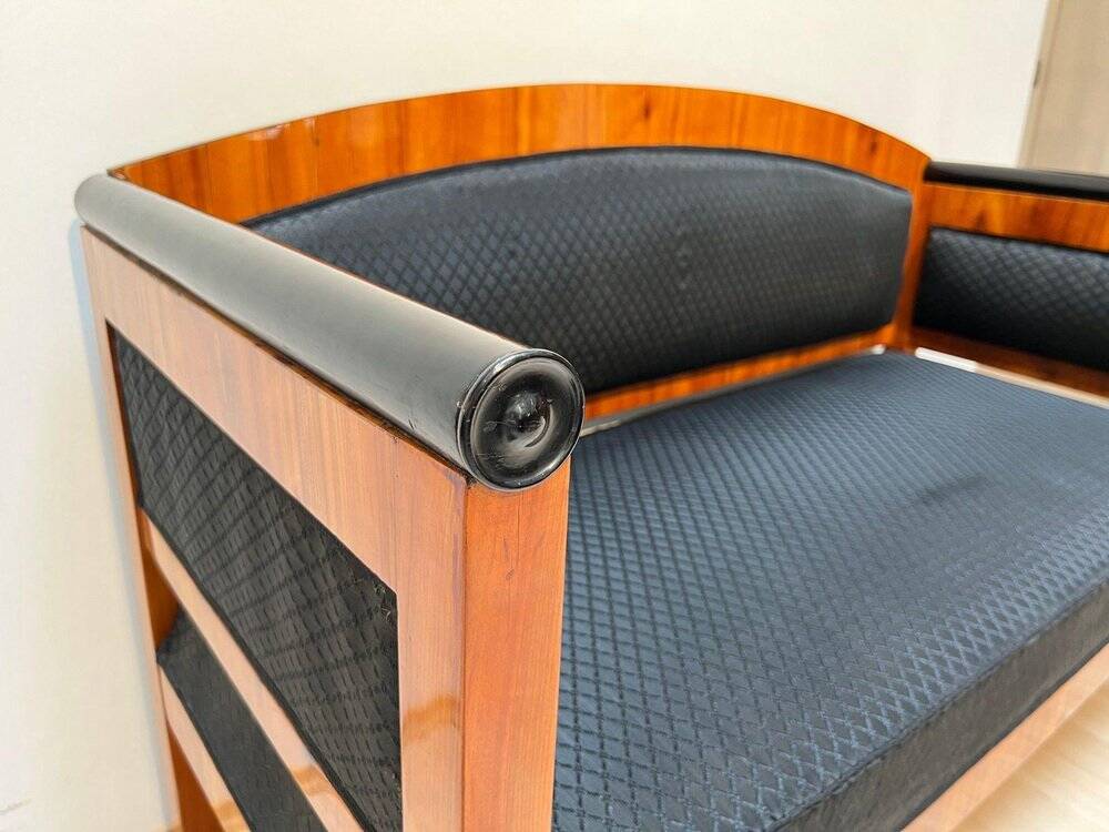 Biedermeier Sofa in Cherry Veneer and Horsehair, South Germany, 1830s