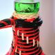 Set of 2 bottles scoubidous 60s