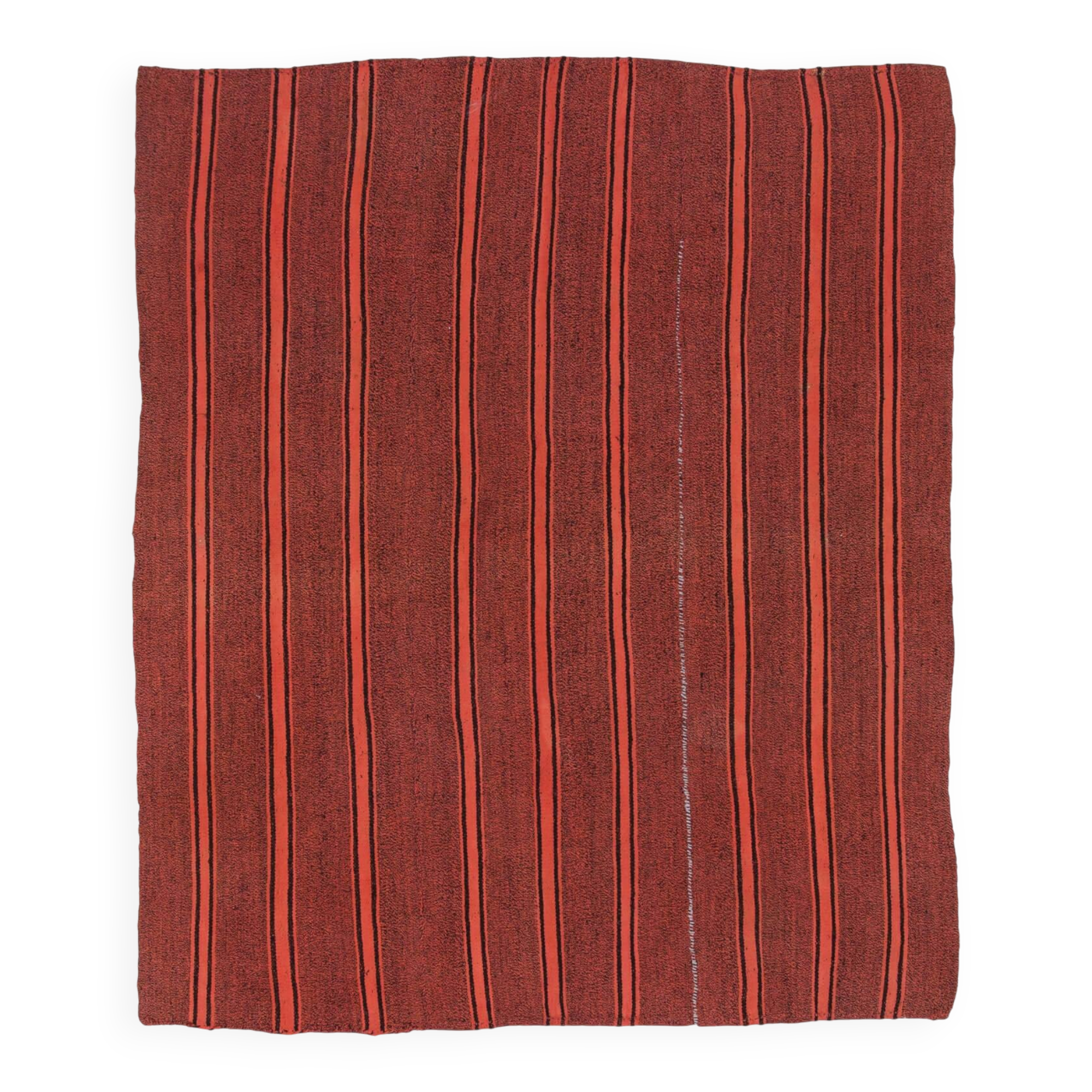 Turkish Handmade Vintage Anatolian Kilim 182 cm x 214 cm