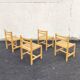 Set of 4 varnished wooden chairs, André Sornay