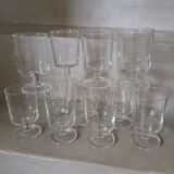 11 vintage stemware