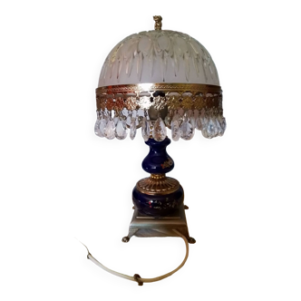 Lampe en porcelaine et pampiĺles