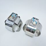 Pair of chrome sconces 70