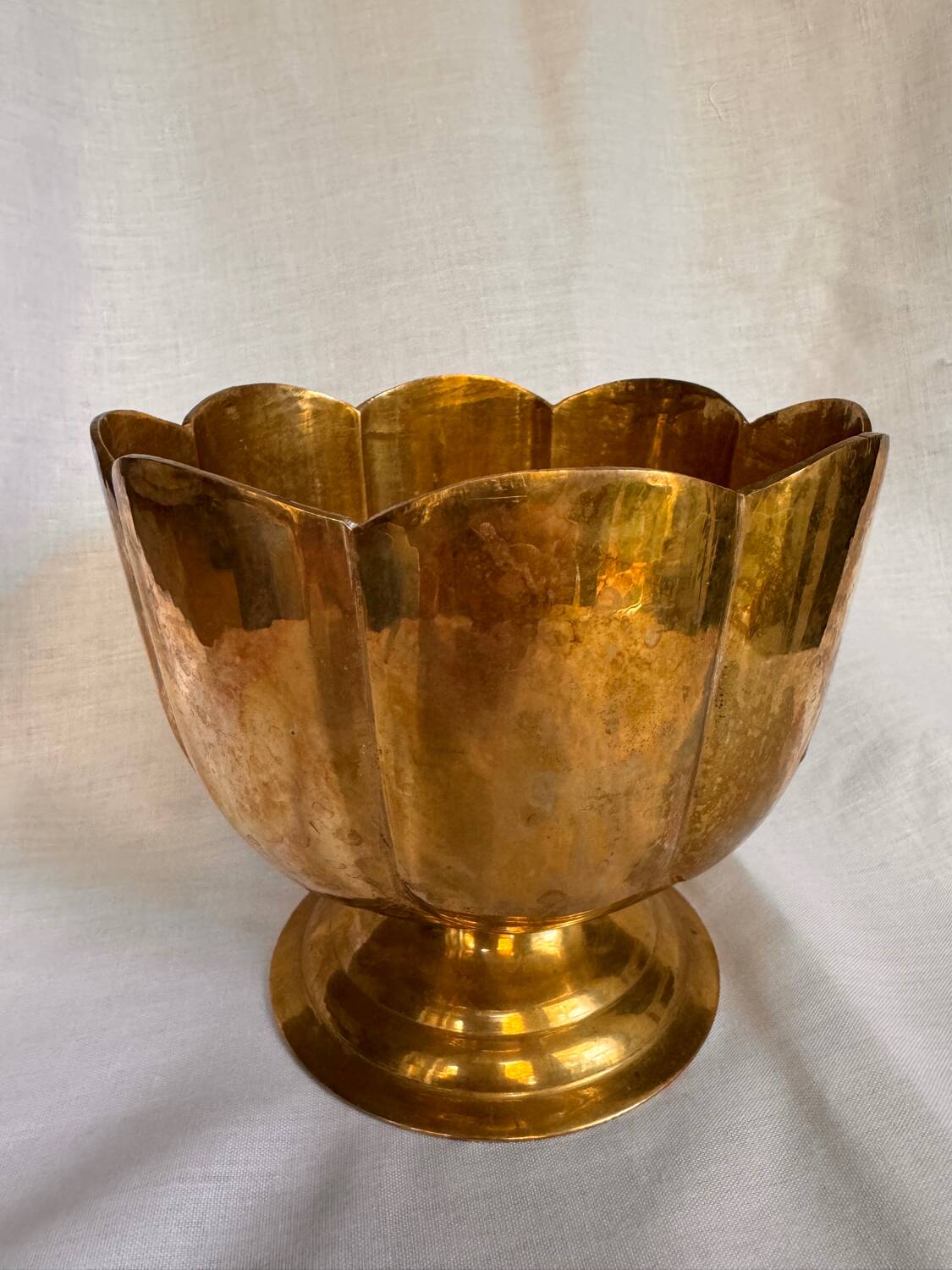 Brass footed bowl