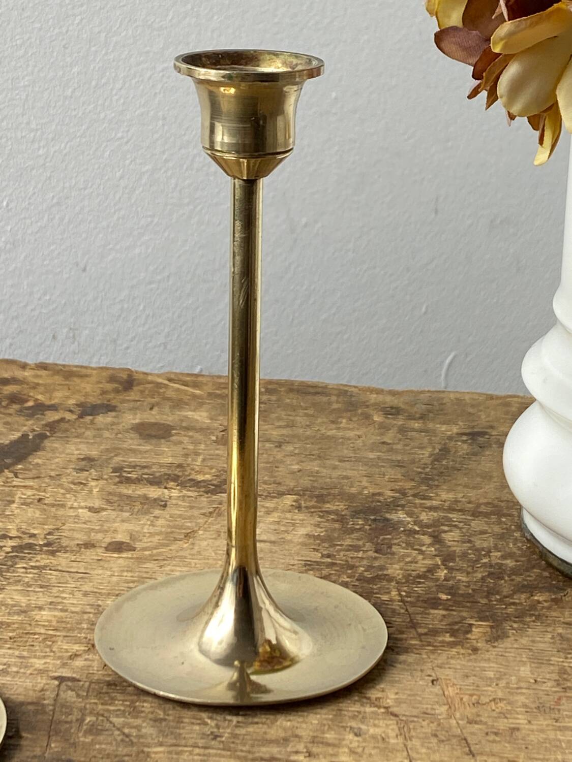 Vintage brass candle holders