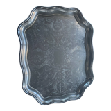 Large chiseled metal top vintage floral pattern