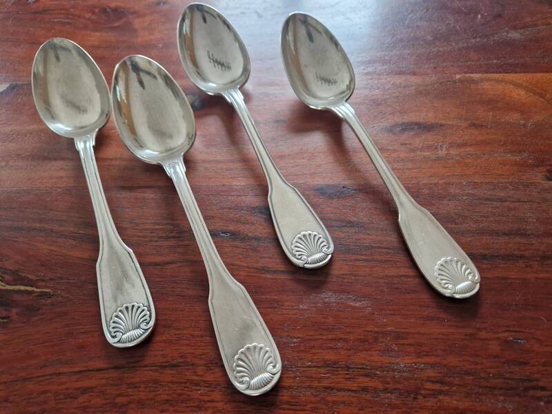 Christofle - Set of 4 Vendôme table spoons in silver-plated metal