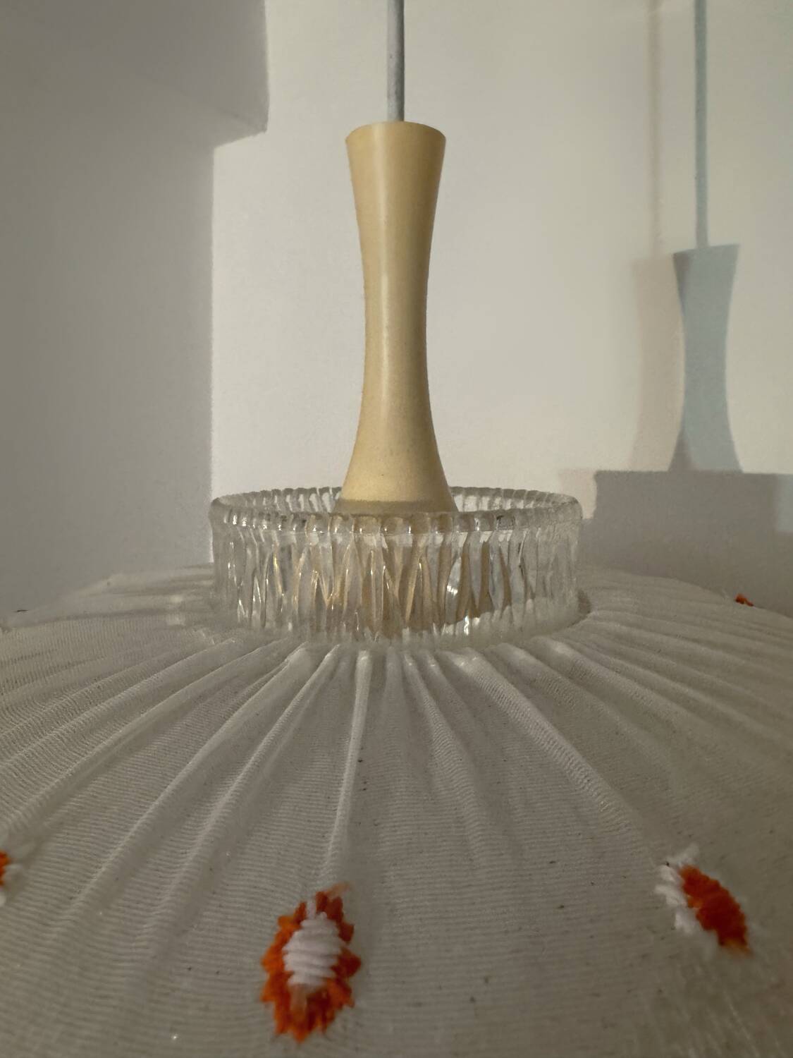 60s embroidered lantern chandelier