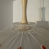 60s embroidered lantern chandelier
