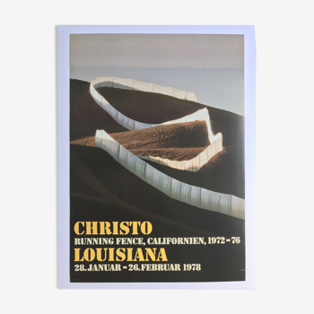 Poster of Christo, Louisiana Museum Running Fence California, 1978
