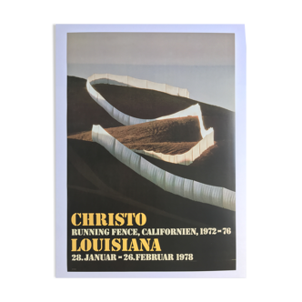 Affiche de Christo, Louisiana Museum Running Fence California, 1978