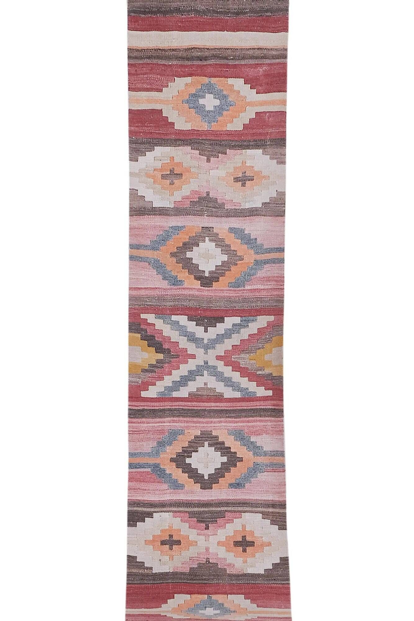 Vintage Turkish hallway rug 75x660 cm