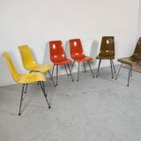 6 chaises pagholz vintage années 70