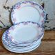 Nine Sarreguemines earthenware dessert plates, Brunoy service, 1940s