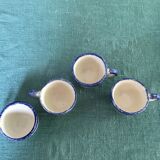 4 cups in Breton ceramic.