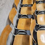 Lot of 18 vintage stackable bistro chairs 1970