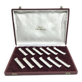 Saint Médard – 12 silver metal knife holders