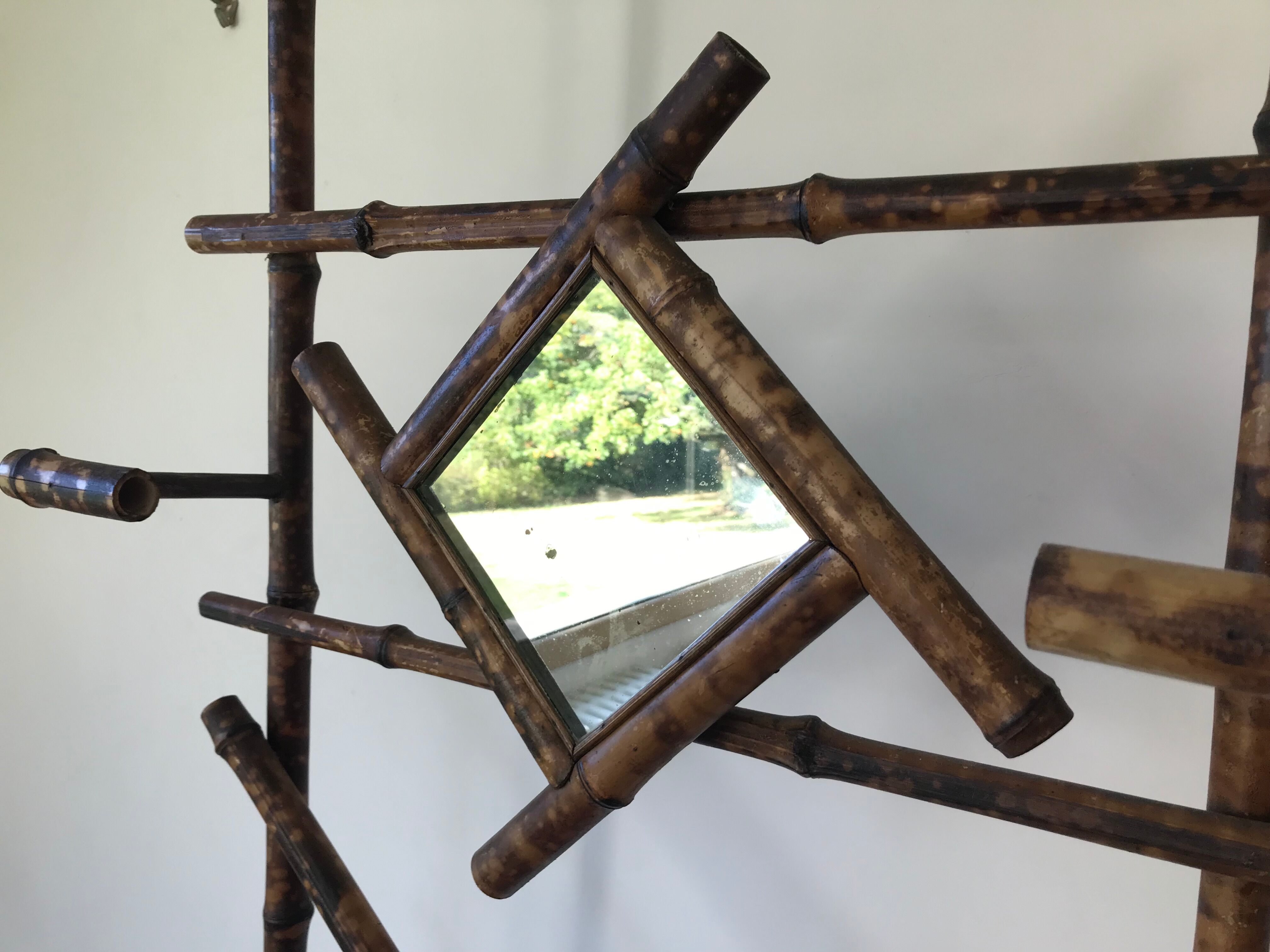 Bamboo coat rack cloakroom