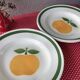 Vintage Moulin des loups Orchies apple plates - grand feu decor - 4 pieces