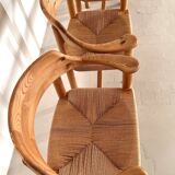 Rainer Daumiller Dining Chairs in Pine and Paper Cord, 1970s