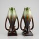 Pair of Art Deco vases – Thulin pottery – flamed glaze - 29cm