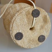 Pied de Lampe Travertin Pierre Design Fratelli Mannelli Albert Tormos