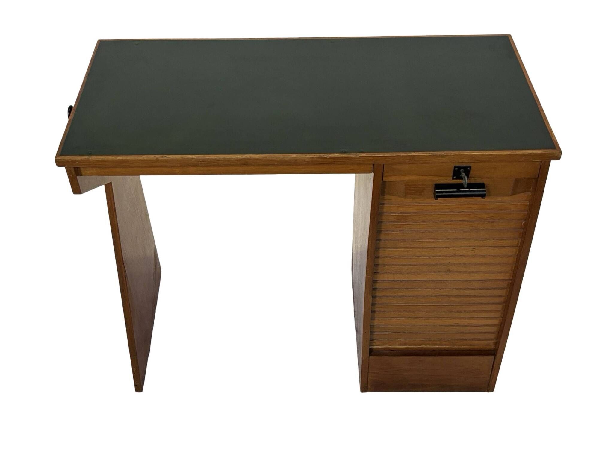 Art Deco desk, minimalist design in oak, unique 40s design, Netherlands.