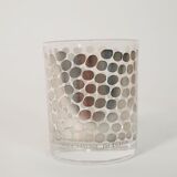 Set of glasses with 90s silver decoration Paola Navone for Egizia