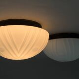 Pair of Mid-Century Flush Mounts, 1990s