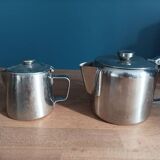 Théière pot à lait inox chromé