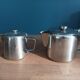 Théière pot à lait inox chromé