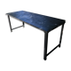 Table militaire en métal industrielle noire