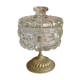 Glass and brass candy on foot