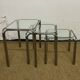 Vintage glass and chrome metal nesting tables