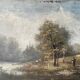 Paintings Pendant HSP "Barbizon Landscapes" signed Marty XIX°