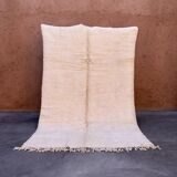 Moroccan rug Beni M'Rirt white - 177 x 264 cm