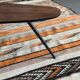 Teak and metal coffee table