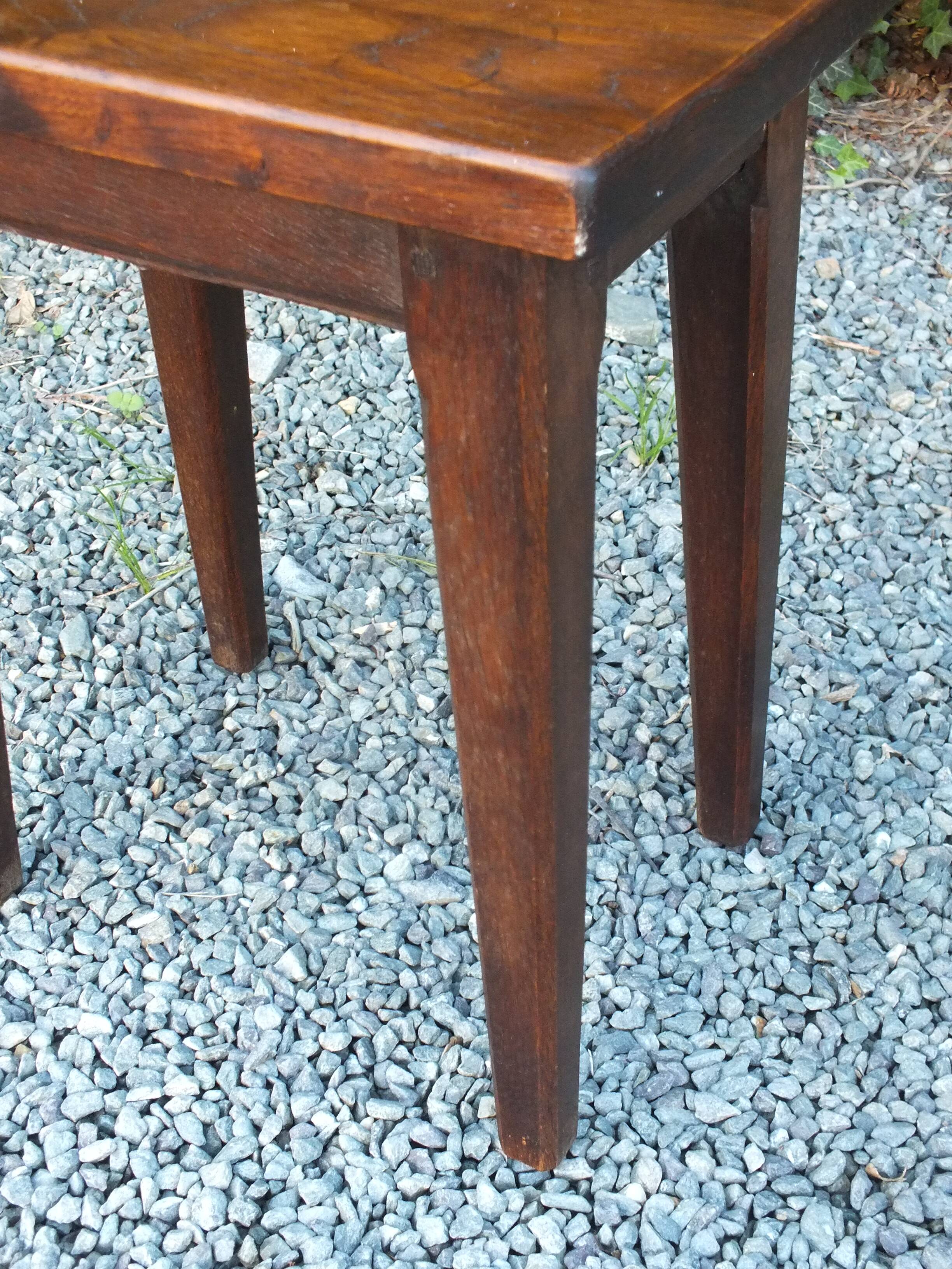 Pair of 60s oak stools or end tables