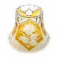 Vase with roses, mid-century modern, glass, Poland, 1970s